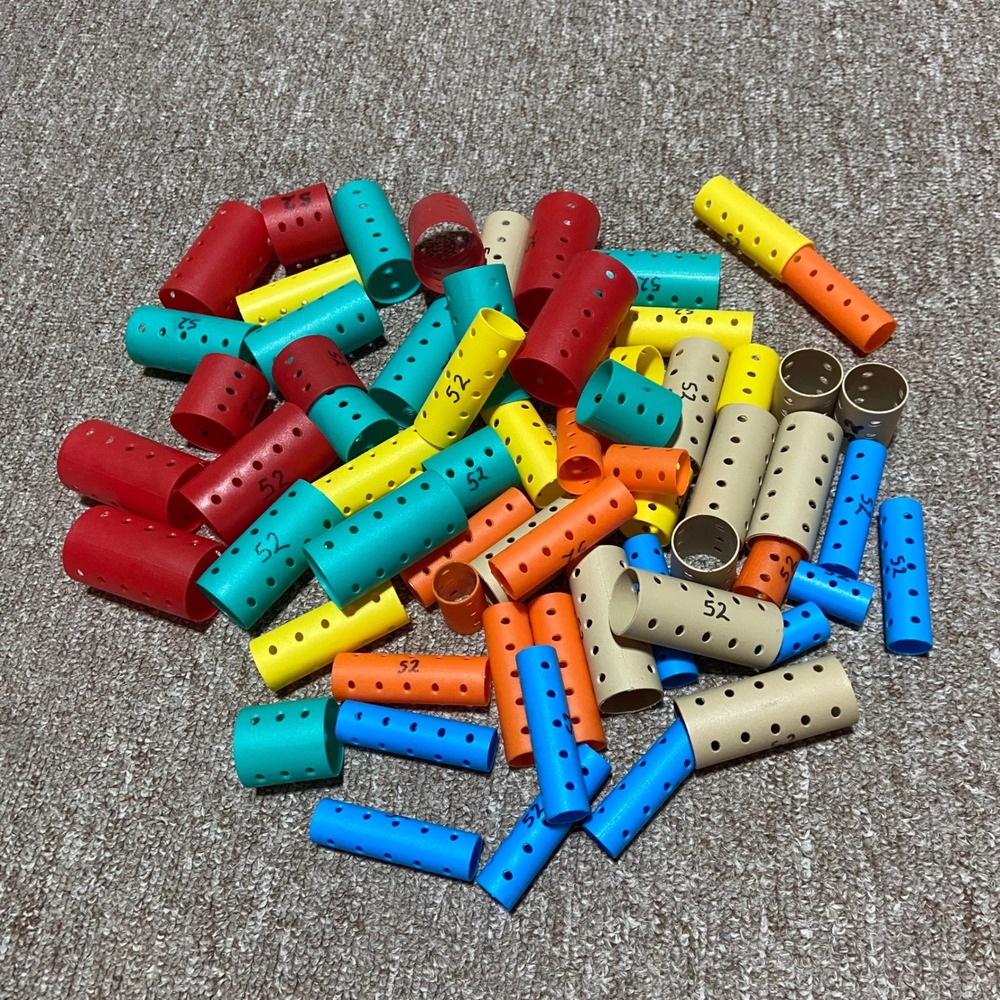 Vintage Plastic Hair Rollers 69 Lot Assorted Sizes Multicolor Vented Curlers